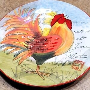 Certified International Le Rooster Lunch Salad late Susan Winget Farmhouse